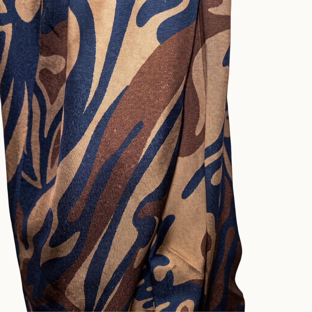 J.McLaughlin Midi Shirt Dress Silk Viscose Botanical Print Tie Waist Button Up M - Picture 11 of 13